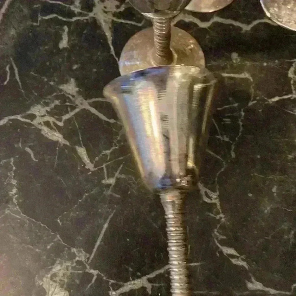 Vintage metal Goblet Chalice Wine Cup Modern Mid  Century Metal Glasses Stemware - Picture 7 of 16